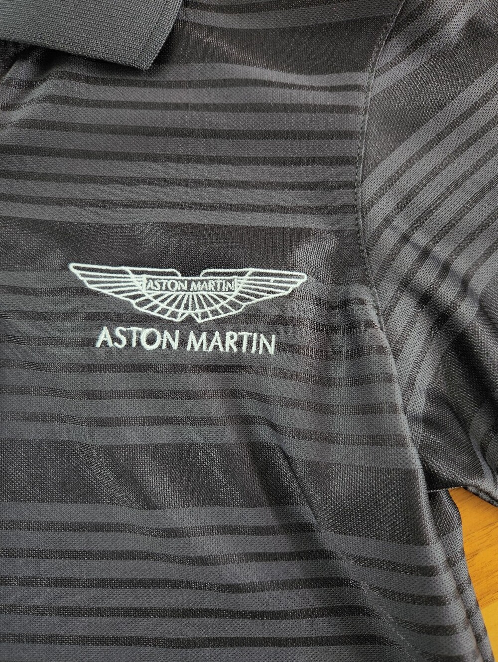 ASTON MARTIN Ladies Polo Shirt Black Size Small